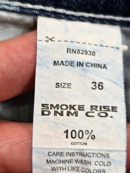 Smoke Rise Mens Denim Shorts Size 36 Multicolor Distressed Paint Splatter - Picture 4 of 5